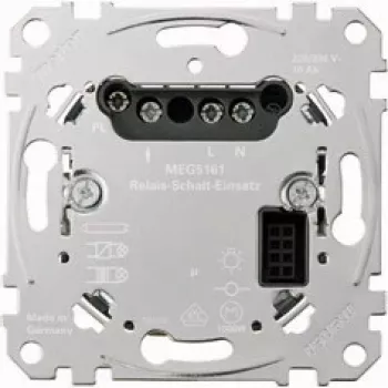 Przekaźnik elektryczny Merten MEG5161-0000, metaliczny, 220–230 V AC, 50–60 Hz, 10 A, przewód 2×2,5 mm²