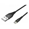 Kabel NATEC USB-C/A 2.0 1m prati LED czarny nylon
