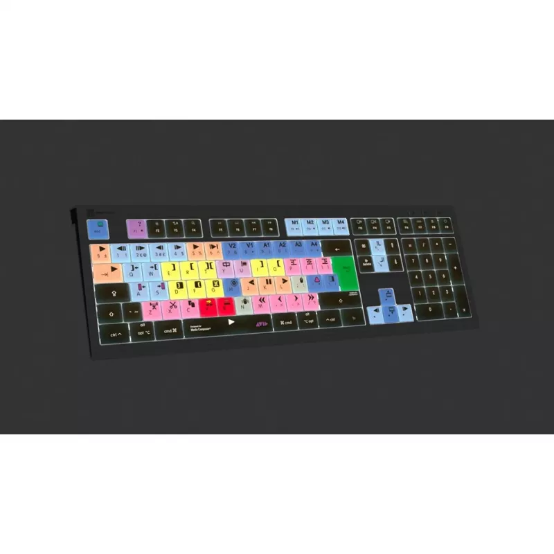 Logickeyboard LKB-MCOM4-A2M-UK Klawiatura USB QWERTY Angielska Czarna (LKB-MCOM4-A2M-UK)