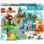 Zestaw LEGO DUPLO Town Rodziny Dzikich Zwierząt 3-w-1 10446 — 92 elementy, wiek 2+, 200×220×340 mm