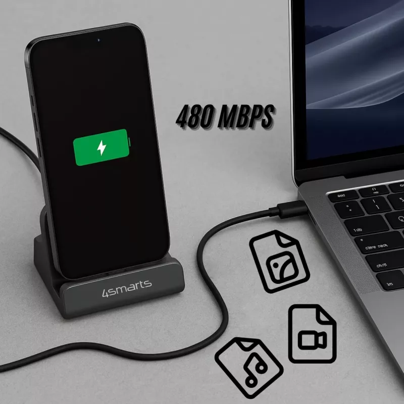 4smarts Stacja dokująca VoltDock USB-C 60 W szara (541426)