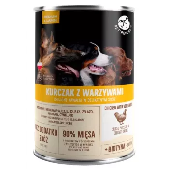 Mokra karma dla psa PetRepublic Adult Medium & Large kurczak z warzywami 1250 g