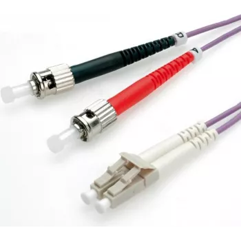 Kabel światłowodowy Value 50/125µm LC/ST OM4 fioletowy 0,5 m
