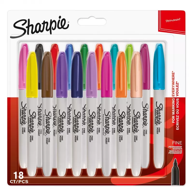 Sharpie Fine marker 18 szt. Cienka końcówka Wielokolorowe