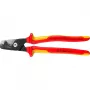 Nożyce do kabli Knipex 95 18 225 VDE, izolowane rękojeści, długość 225 mm