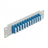 Fiber Optic Patch Panel DeLOCK 10 inch 12 Port LC Quad niebieski 1U szary
