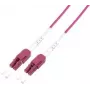 LogiLink Uniboot LWL Patchkabel, 2x LC-Duplex, OM4, 0,5 m platzsparende Patchlösung für Hochleistungsnetze, Faser: - 1 Stück (FP4UB00)