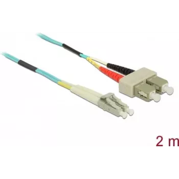 Kabel światłowodowy DeLOCK LC na SC wielomodowy OM3 2 m