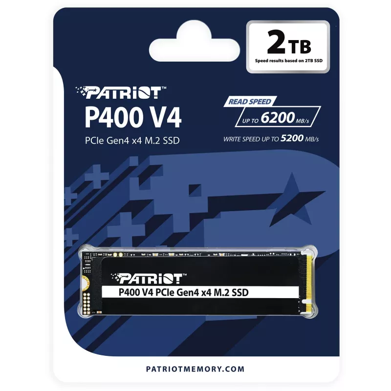 Dysk SSD Patriot 2TB M.2 PCIe Gen4 x4 NVMe 2.0 P400VP2TBM28H