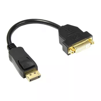 Good Connections Adapterkabel DisplayPort 1.2 Stecker an DVI-I 24+5 Buchse - schwarz - 0,2m