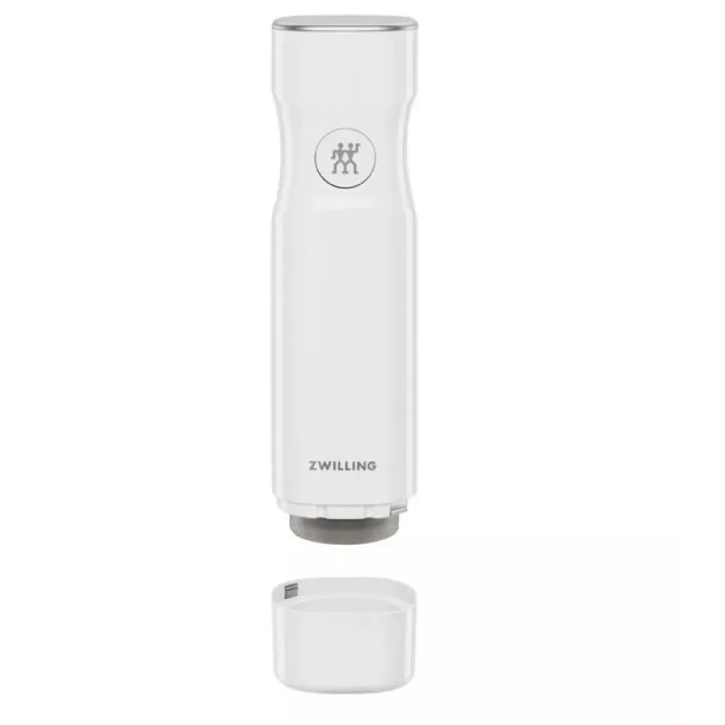 Pojemnik do pakowania próżniowego ZWILLING 36807-007-0, prostokątny plastikowy pojemnik na żywność, 1,1 l i 2,3 l, hermetyczna pokrywka z możliwością blokowania, odłączany, półprzezroczysty biały