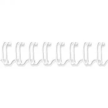 Fellowes - drut do bindownicy - 10 mm - 297 mm - 34 pierścienie - A4 (210 x 297 mm) - 80 arkuszy - biały - 100 szt. (53262)