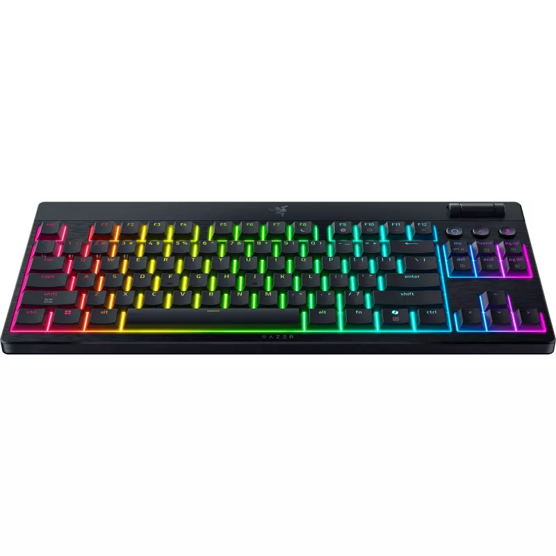 CzarnyWidow V4 Low-Profile TKL HyperSpeed, klawiatura gamingowa czarna, układ niemiecki, Razer Low-Profile pomarańczowy