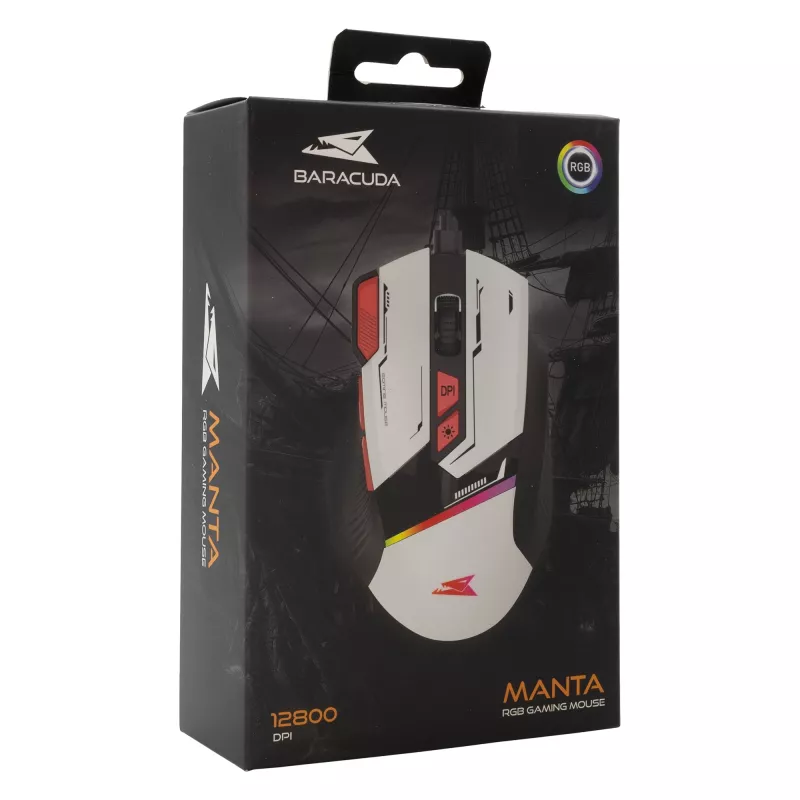 Mysz Baracuda BGM-042 MANTA biała USB