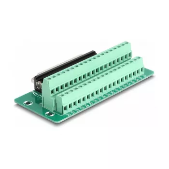 DeLOCK D-Sub 37 pin żeński do listwy zaciskowej na szynę DIN szerokość 51 mm głębokość 116 mm wysokość 30 mm