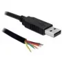 Kabel szeregowy DeLOCK 83116 USB Typ-A DB-9 Czarny 1.8 m