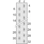 Listwa nożowa SCHROFF - lutowanie twarde, 24+7 pin, 90° (69001905)