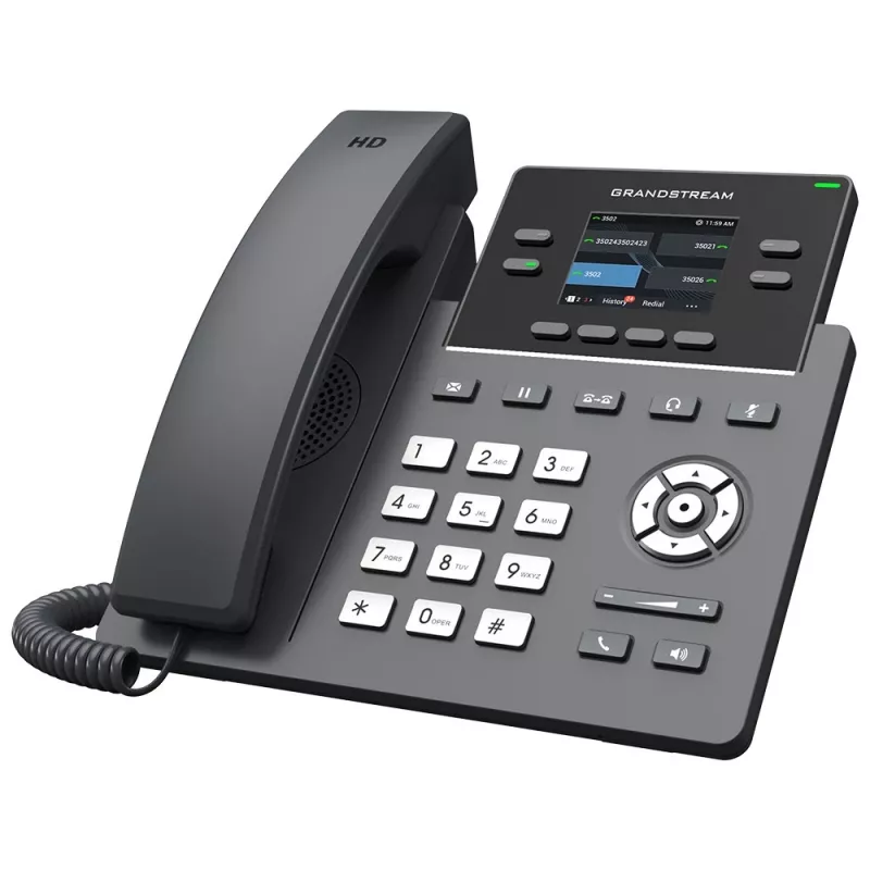 Telefon IP Grandstream Networks GRP2612G Czarny 4 linie LCD