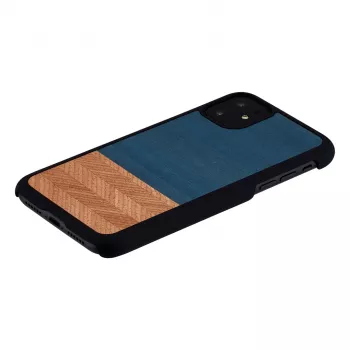 Etui na smartfona man and wood dla iPhone 11 — denim Czarny ochronne etui