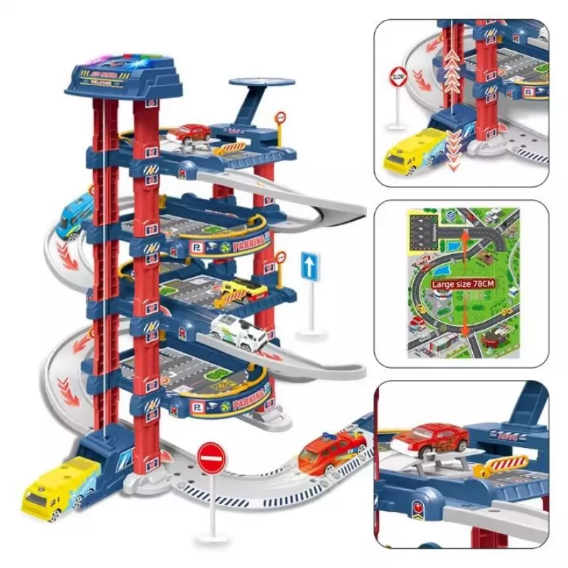 Extralink Kids | Parking dla samochodów | garaż z podnośnikiem elektrycznym samochodziki dla dzieci