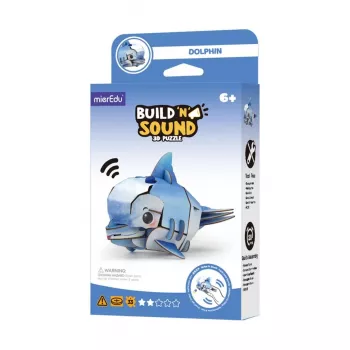 MierEdu Zbuduj i Posłuchaj 3D Puzzle - Delfin
