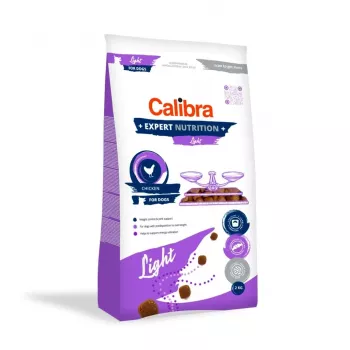Sucha karma dla psów Calibra Expert Nutrition Light 2 kg — niskokaloryczna, kurczak, karma pełnoporcjowa, 23% białka, 10% tłuszczu