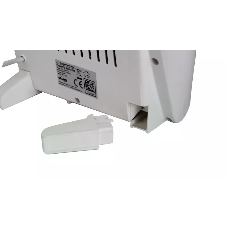 Kwarcowy grzejnik elektryczny ESPERANZA EHH010 400W/800W, biały, przewód 1,2 m, przyciski, regulowany termostat