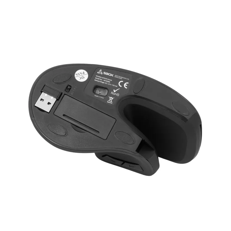 Mysz SBOX VM-838W Vertical Wireless Czarny Interfejs