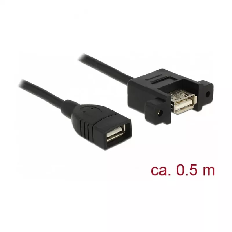 Kabel USB DeLOCK 85459 USB 2.0 0,5 m Czarny