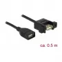 Kabel USB DeLOCK 85459 USB 2.0 0,5 m Czarny