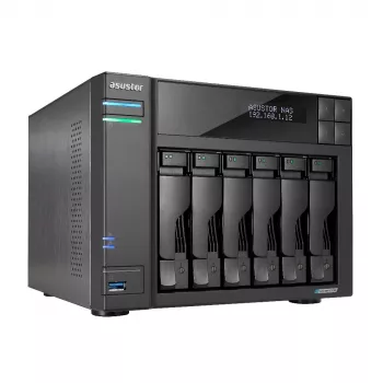 Asustor LOCKERSTOR 6 NAS Desktop Intel® Celeron® N5105 8 GB DDR4 HDD ADM Czarny