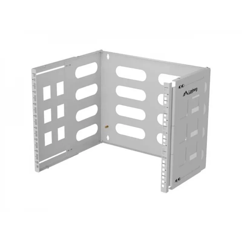 Naścienny rack 19 cali LANBERG 8U, głębokość 497×400/240 mm, szary