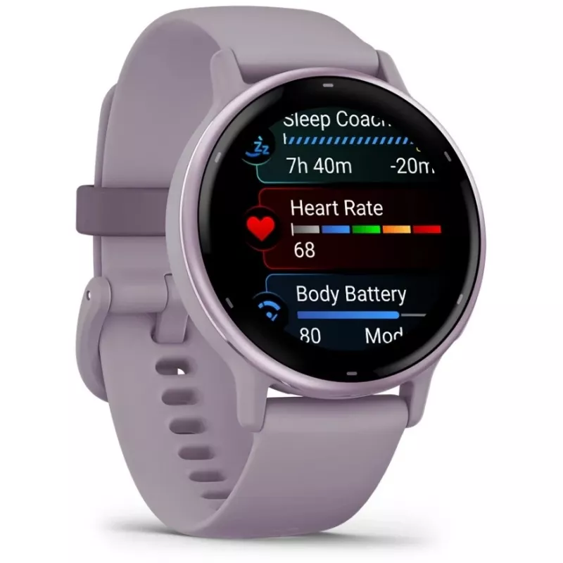 Garmin Vivoactive 5 3,05 cm (1,2 inch) AMOLED Cyfrowy 390 x 390 pikseli Dotykowy Fioletowy Wi-Fi GPS (satelitarny)