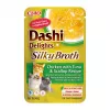 Mokry przysmak dla kota INABA Dashi Delights — Kurczak z tuńczykiem i przegrzebkiem, 40 g saszetka, 93% wilgotności, 5,5% białka