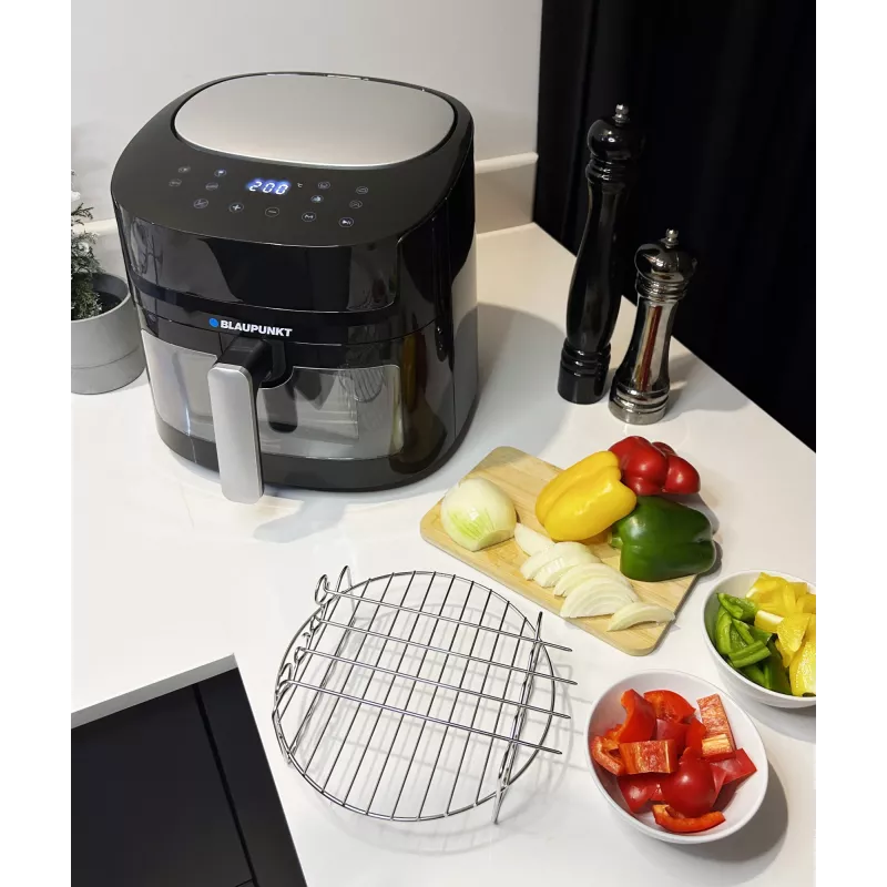 Frytkownica beztłuszczowa BLAUPUNKT AFD712 — pojemność 7,2 l, 1800 W, cyfrowe sterowanie dotykowe, 40–200°C, minutnik 60 min