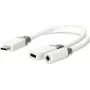Nedis Adapter USB-C™ | USB 2.0 | Wtyk USB-C™ Gniazdo USB-C™ / Gniazdo 3,5 mm | 0,10 m | Okrągły | Pozłacany | PVC | Biały | Pudełko