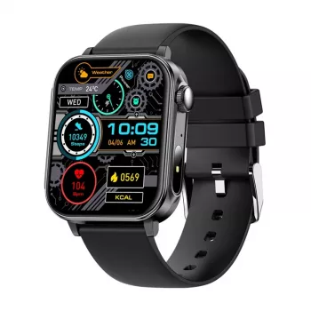 Smartwatch Colmi P80 czarny — noszone na nadgarstku, kolorowy wyświetlacz, monitorowanie zdrowia i aktywności