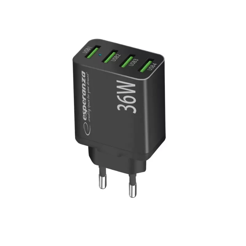 Ładowarka sieciowa Esperanza EZC107K 36W Czarna