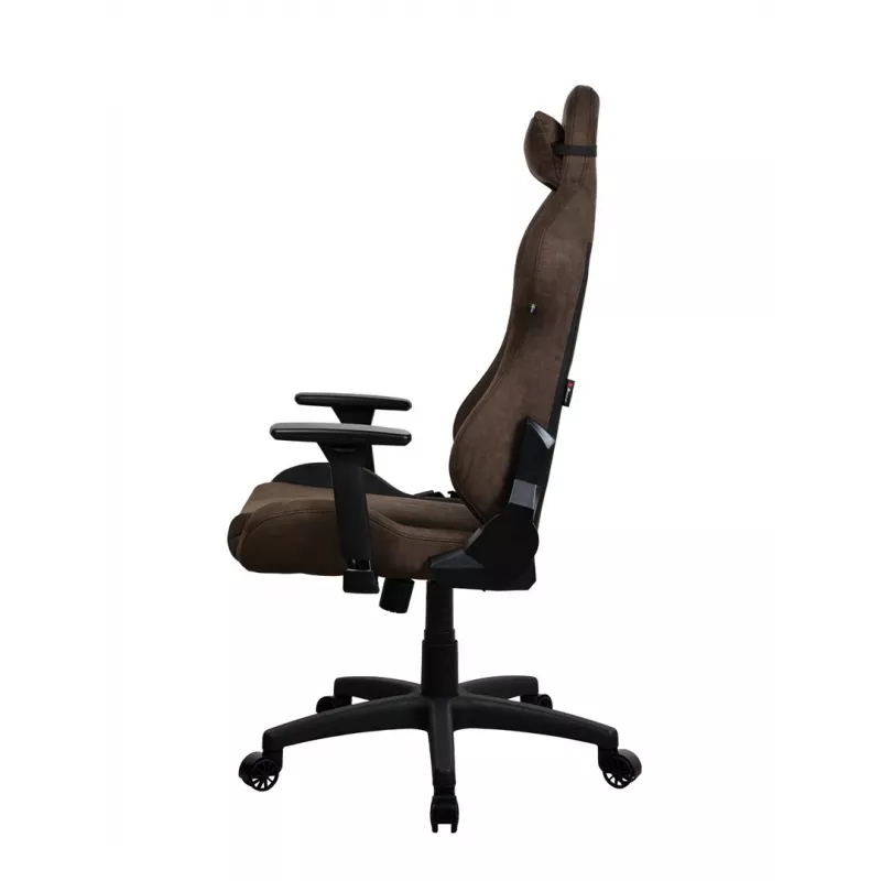 Fotel gamingowy Arozzi Torretta SuperSoft — ergonomiczny brązowy, konstrukcja zapewniająca wsparcie
