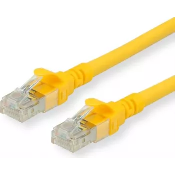 Kabel krosowy ROLINE - RJ-45 (M) do RJ-45 (M) - 1 m - UTP - CAT 6 - bezhalogenowy, wtryskiwany, linka - żółty (21.15.2521)