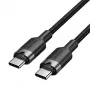 Kabel USB-C do USB-C do przesyłu danych i ładowania Vention TRDBH, 2 m, USB 2.0, 60 W PD, 3 A, 480 Mbit/s, czarny