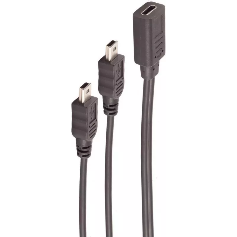 Kabel USB ShiverPeaks BS13-20022 0,3m USB C Mini-USB B Czarny