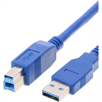 Kabel USB Helos 014683 USB 3.2 Gen 1 3m USB A USB B Niebieski