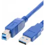 Kabel USB Helos 014683 USB 3.2 Gen 1 3m USB A USB B Niebieski