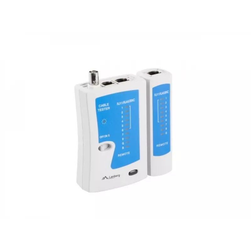 Lanberg NT-0401 tester kabli sieciowych UTP/STP Niebieski, Biały
