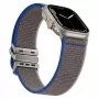 Pasek GUAN premium do Apple Watch 42/44/45/46/49 mm — Szaro-niebieski kompatybilny z seriami 1–3