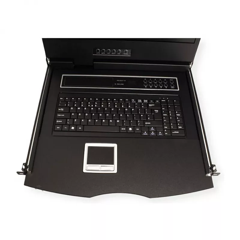 Konsola rackowa VALUE 26.99.0123, 17 cali (43,2 cm) LCD, 1280×1024, 1U, klawiatura francuska, czarna