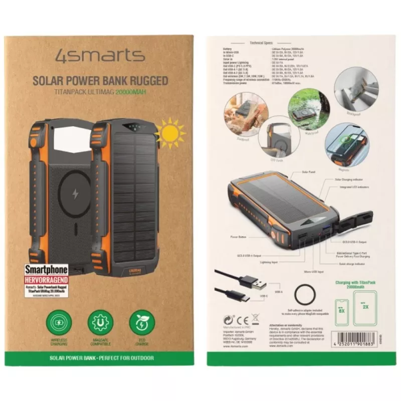 Przenośna bateria 4smarts TitanPack UltiMag 20000 mAh