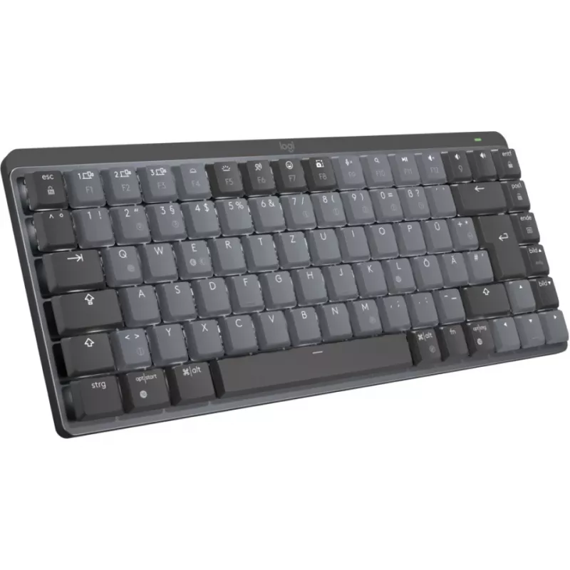 Klawiatura bezprzewodowa MX Mechanical Mini Minimalistyczna Podświetlana - GRAFIT - DEU - KLIKAJĄCA Bezprzewodowa 1 USB