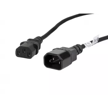 Lanberg CA-C13E-11CC-0018-BK Stromkabel Schwarz 1,8 m C13-Koppler C14-Koppler (CA-C13E-11CC-0018-BK)